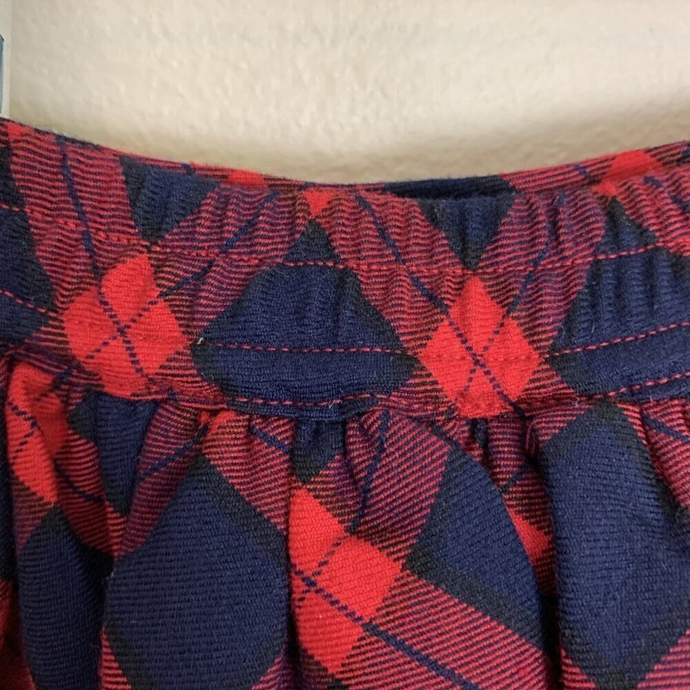 Janie & Jack Plaid Skirt Red Navy Blue Lined Holiday Christmas Girls 3-6 Months - Picture 6 of 11
